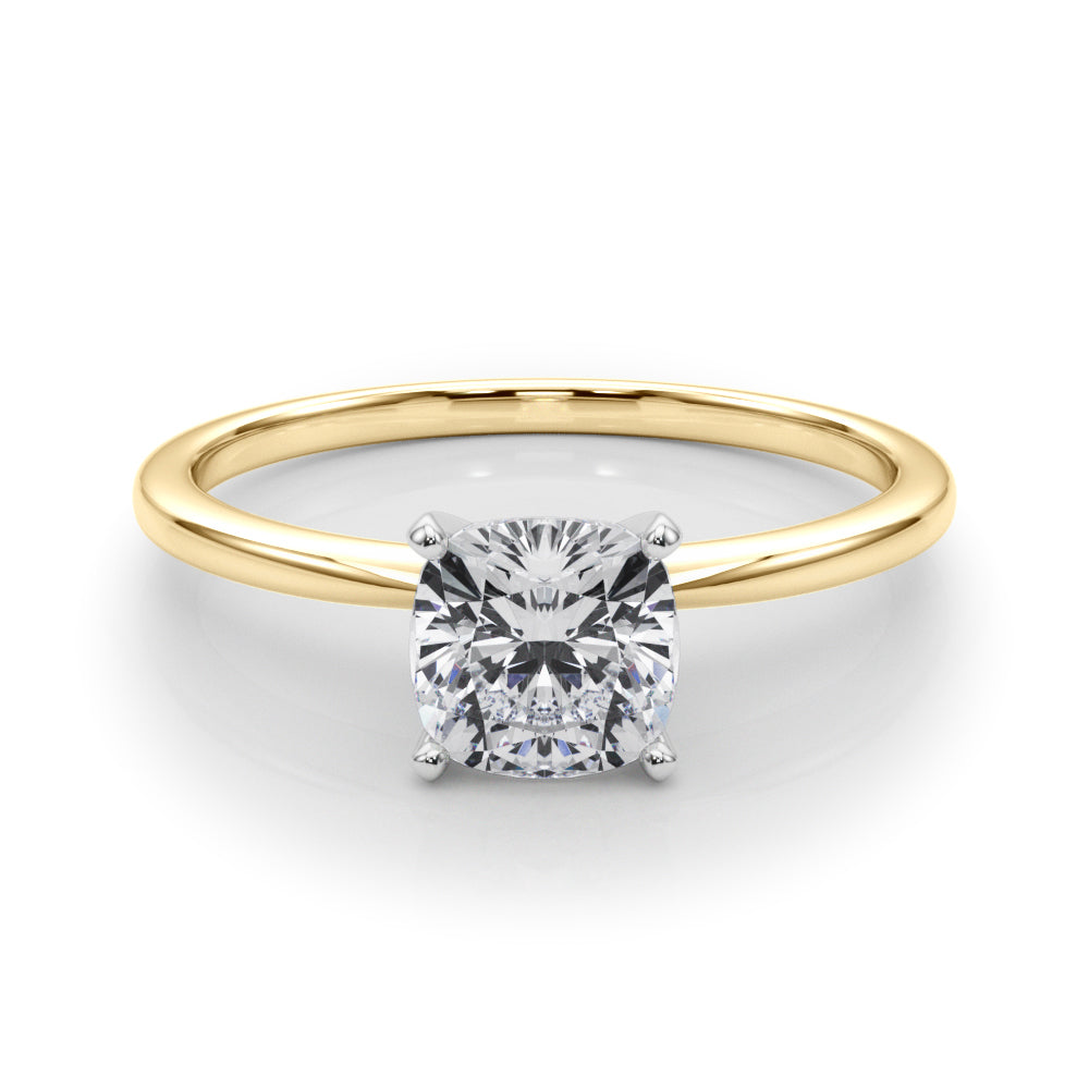 Angelica Cushion Diamond Solitaire Engagement Ring-VIRABYANI
